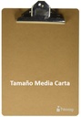 Tabla con Clip de Madera Tamaño Media Carta Bazic