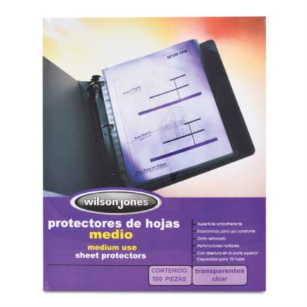 Protector de Hojas para Carpeta con 100 Wilson Jones