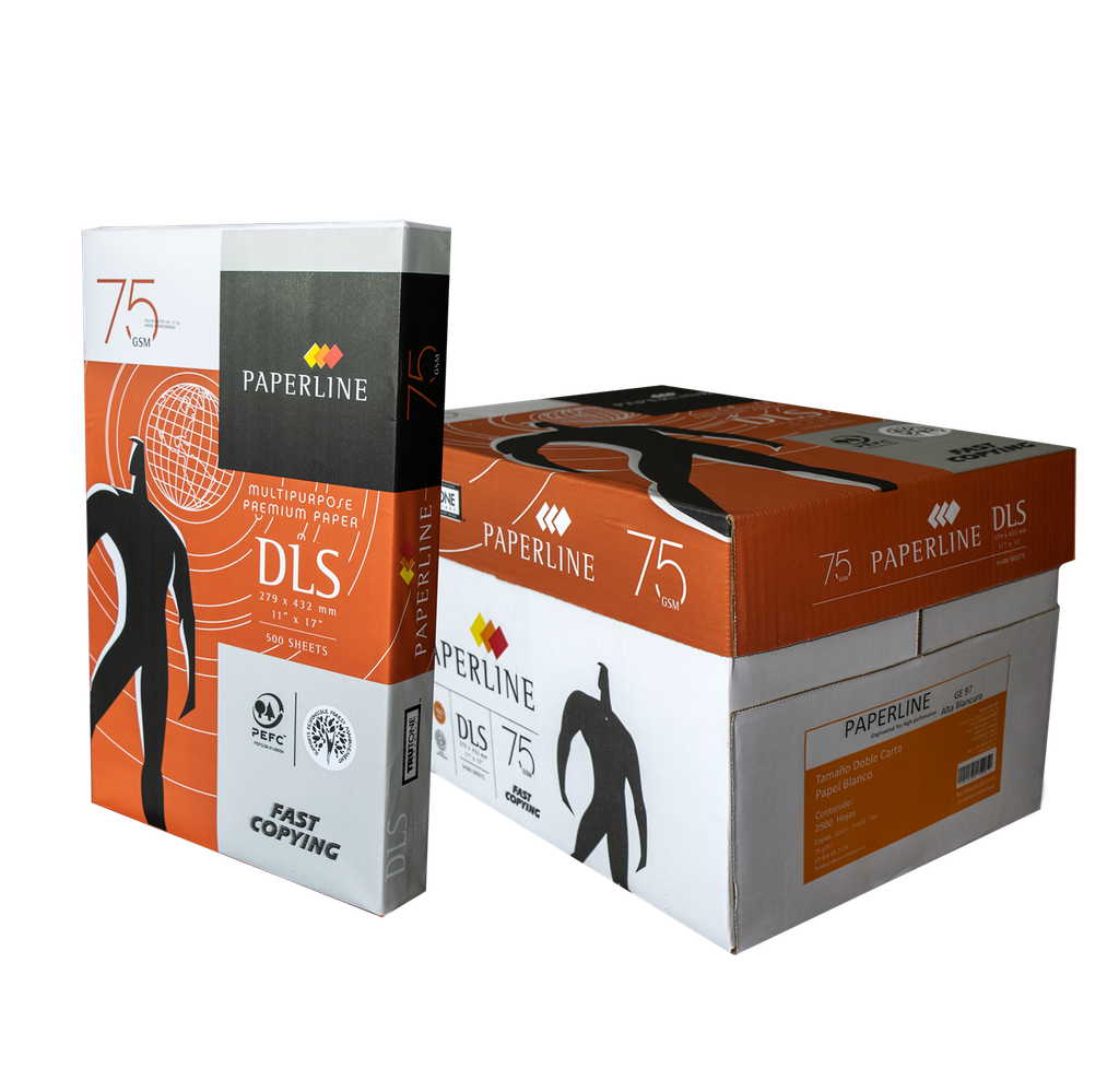 Papel Bond Tamaño Doble Carta Blanco Paperline 11'' x 17" 97% Blancura 20 lb con 500 Hojas 