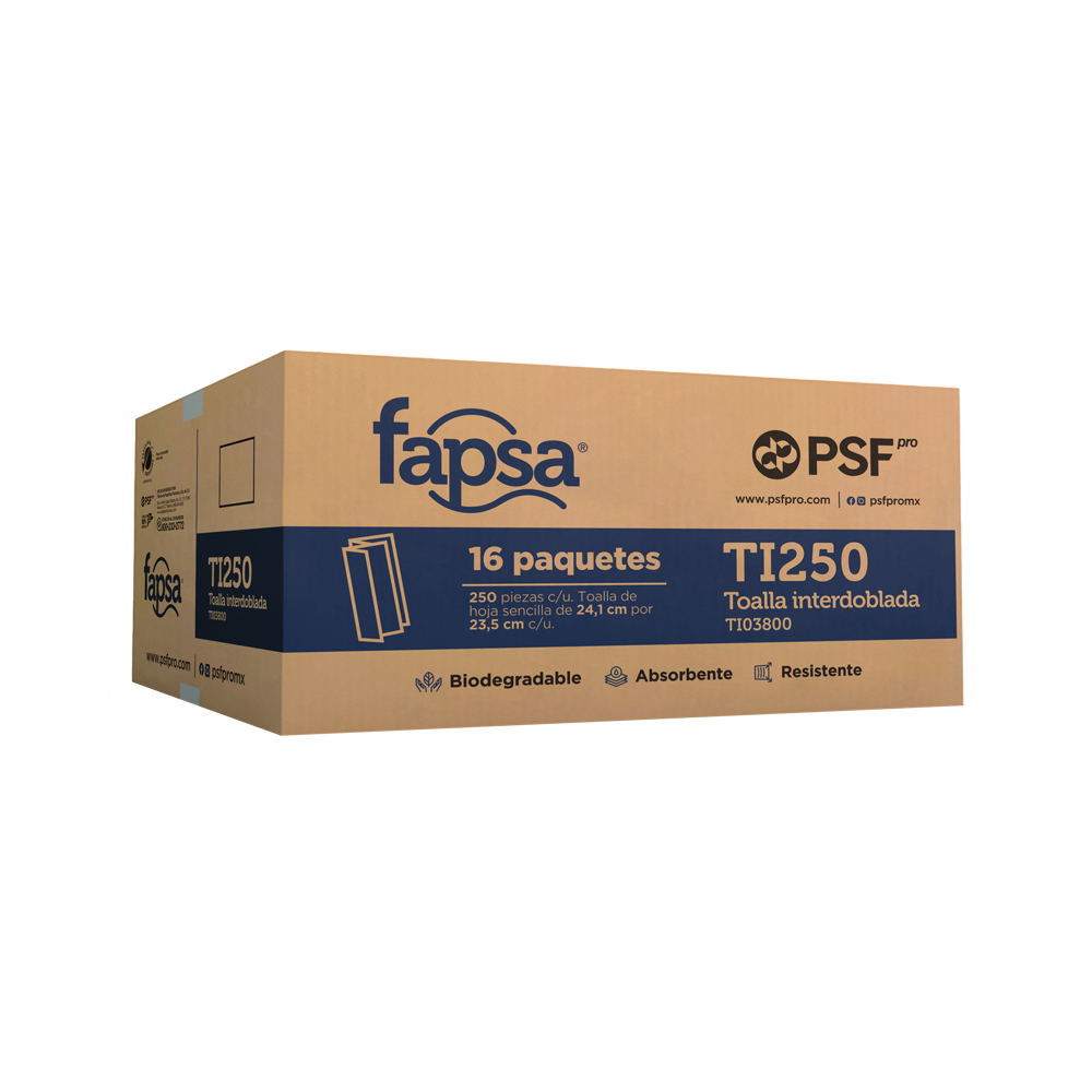 Toalla Interdoblada Blanca Fapsa TI250 