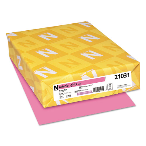 Papel Bond Tamaño Carta Pulsar Pink Astrobright 8.5'' x 11"  89 g/m² 24 lb con 500 Hojas 