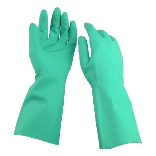 Guante Nitrilo para Uso Domestico Verde ''L''