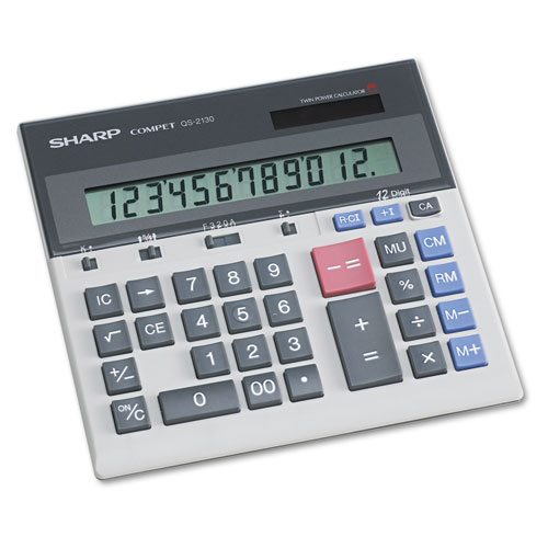 Calculadora 12 Digitos Escritorio Compacta Sharp QS-2130