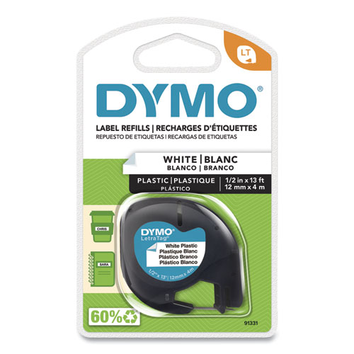 Cinta Etiquetadora Dymo 1/2" x 13 ft Negro/Blanco