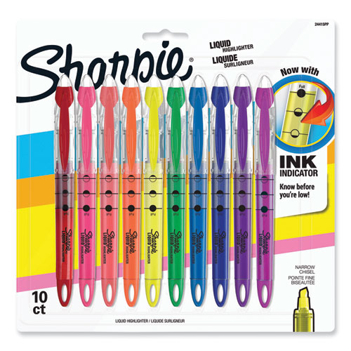 Marcador Fluorescente Sharpie Liquid con 10 Colores Surtidos