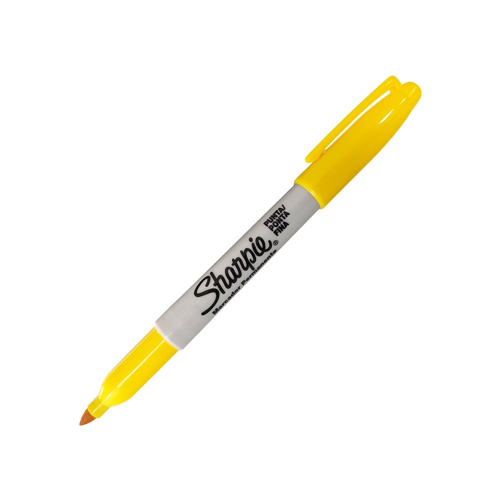 Marcador Permanente Sharpie Punto Fino Amarillo
