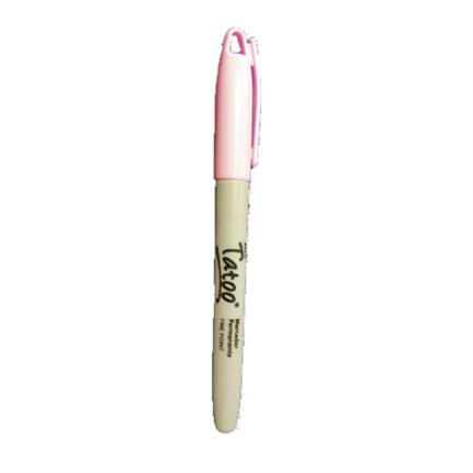 Marcador Permanente Baco Tatoo Punto Fino Rosa