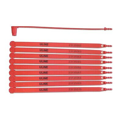 Sello de Seguridad Plastico 21 cm Mod. BD21 Rojo con 100