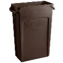 Bote de Basura 23 Galones Cafe Rectangular Rubbermaid