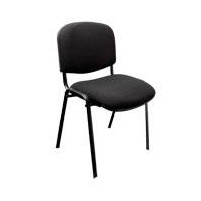 Silla de Visita de Tela Ergo sin Descansabrazos Color Negro