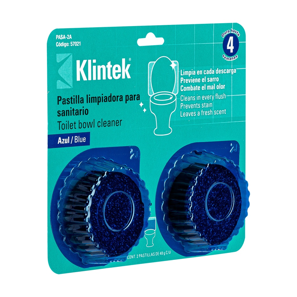 Pastilla para Tanque 48 g Azul Pino con 2 Klintek