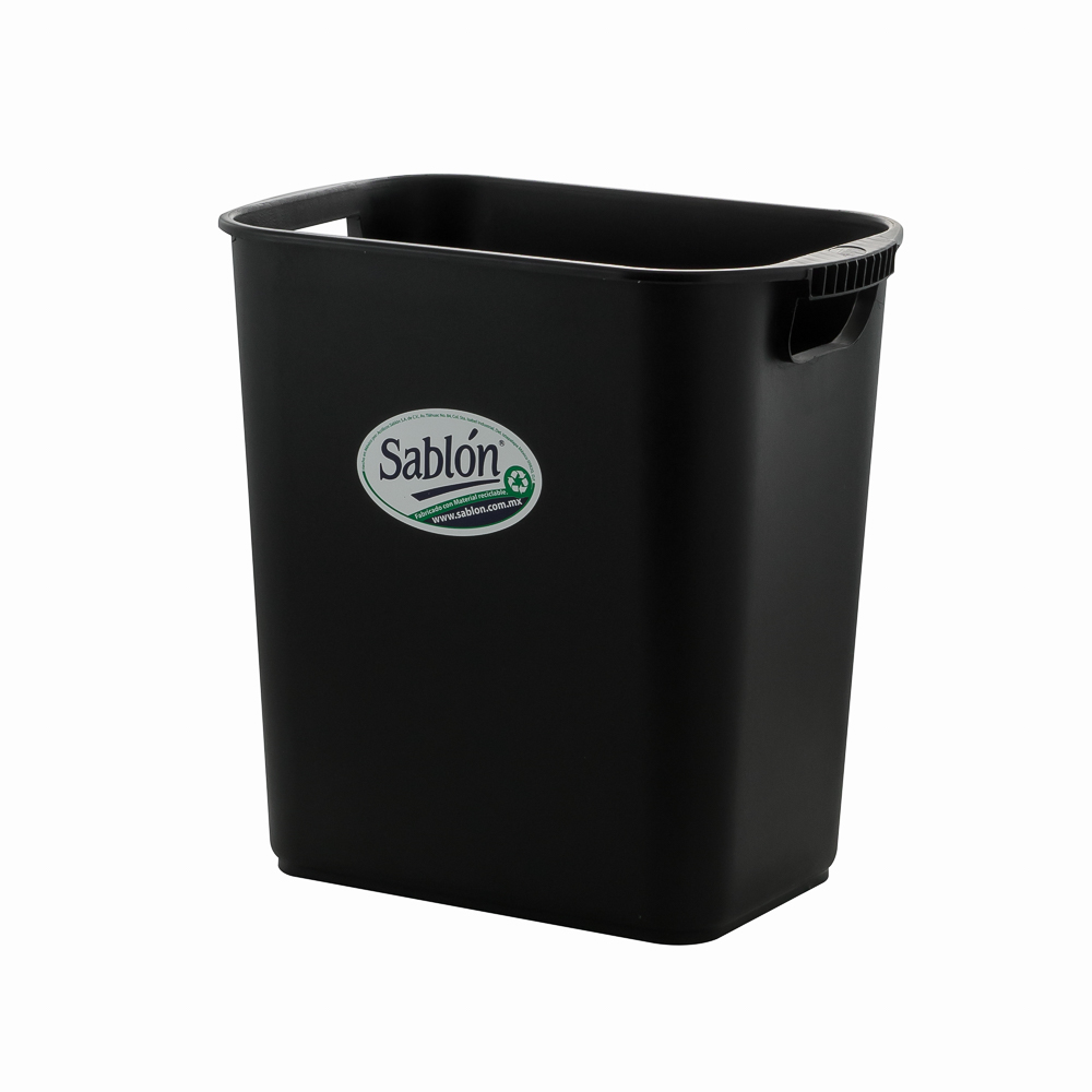 Bote de Basura 7 Galones Negro Sablon