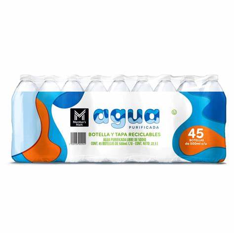 Botella de Agua 500 mL con 45 Members Mark