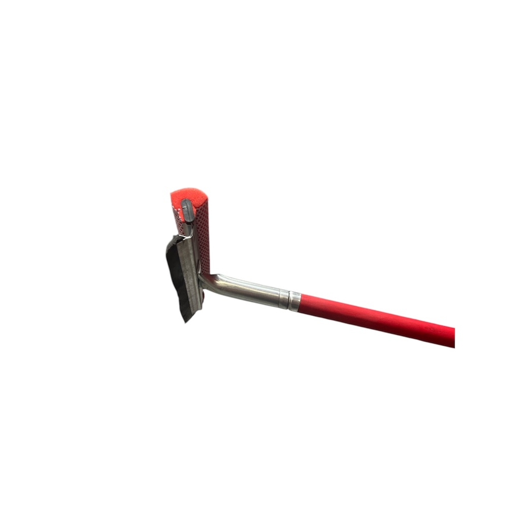 Jalador para Parabrisas 20" Mango Corto de Madera Rojo 