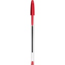 Pluma Bic Cristal Clasica Punta Mediana 1.0 mm Rojo
