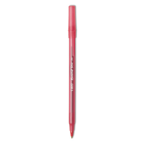 Pluma Bic Roundstic Punta Mediana 1.0 mm Rojo
