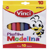 Plastilina en Barra Surtido con 10 Modelina Vinci