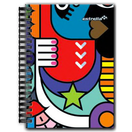 Cuaderno Espiral Frances Raya Estrella Db con 80 Hojas (Pasta Dura)