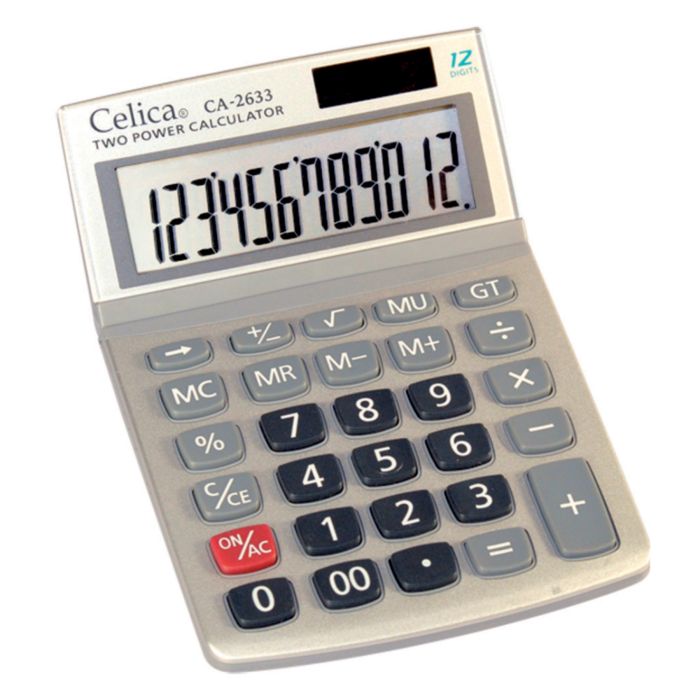 Calculadora 12 Digitos Escritorio Celica CA-2633 Solar/Bateria