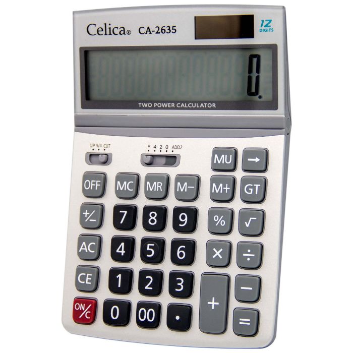 Calculadora 12 Digitos Escritorio Celica CA-2635 Solar/Bateria