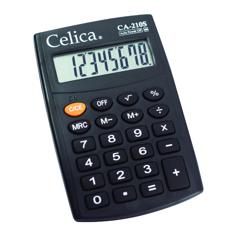 Calculadora 8 Digitos Bolsillo con Cubierta Celica CA-210S