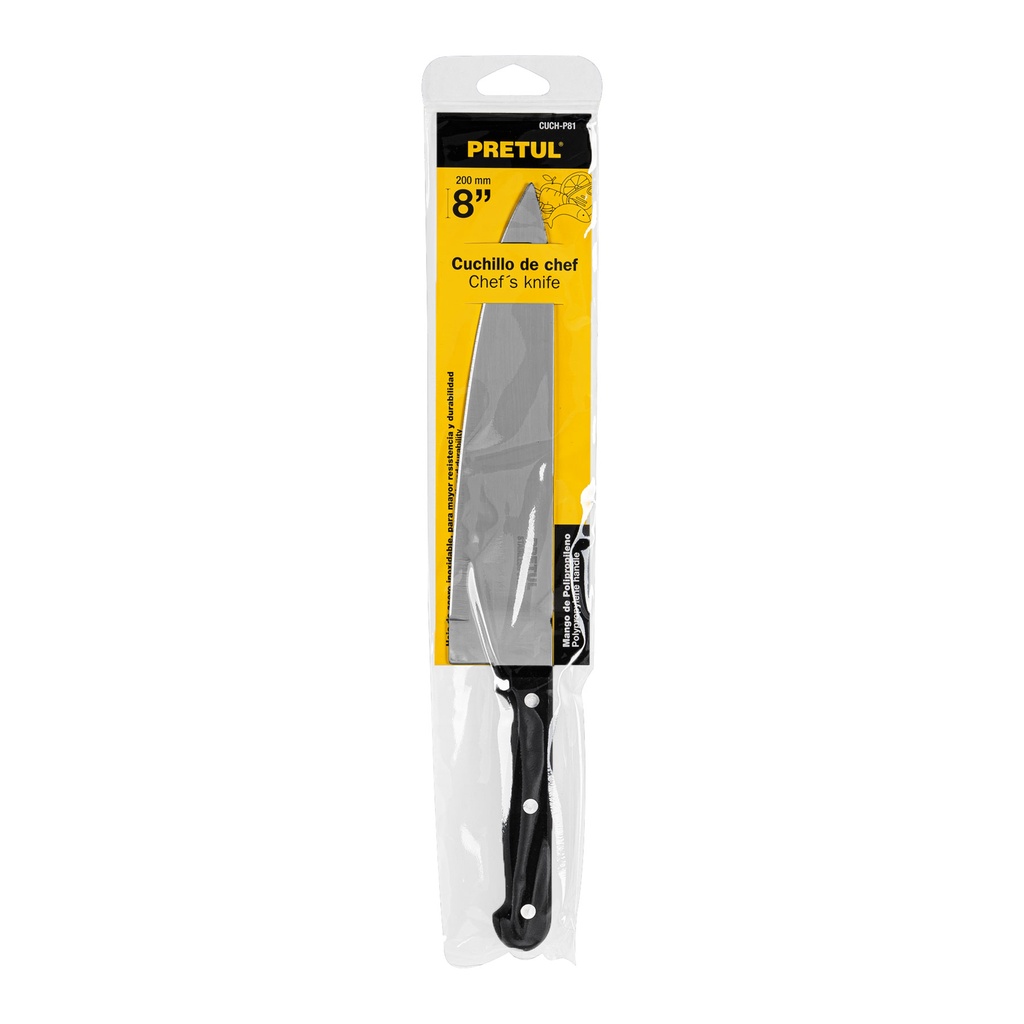 Cuchillo 8" Mango Plastico Uso General Pretul