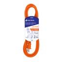 Extension Electrica 2 m de Uso Rudo Calibre 16 Volteck