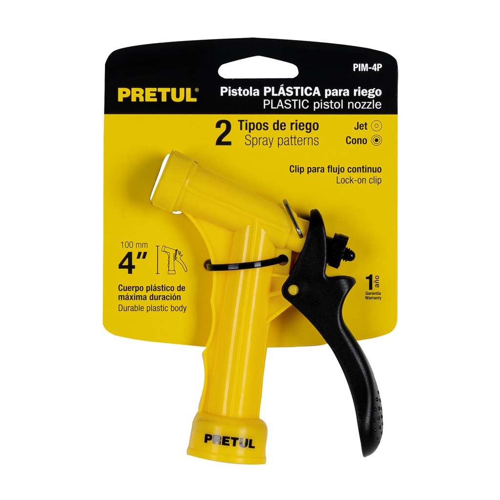 Pistola para Manguera de Agua 4" Pretul