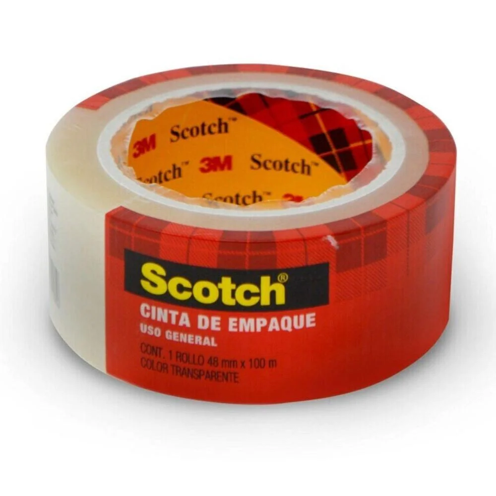 Cinta Adhesiva de Empaque Transparente 2" (48 mm) x 100 m Scotch