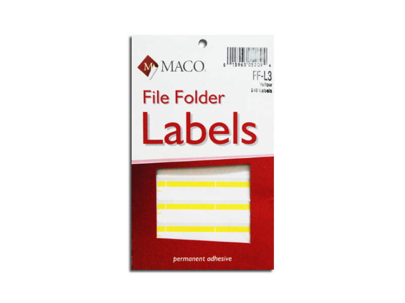 Etiqueta Para Folder Amarillo MFF-L3 con 248 Maco