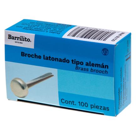 Broche Latonado 3/4" (20 mm) con Patitas con 100 piezas