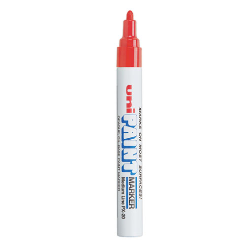 Marcador Uni-Paint PX20 Punto Mediano Rojo