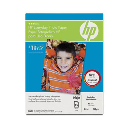 Papel Fotografico Tamaño Carta HP Glossy 200 g con 50 Hojas