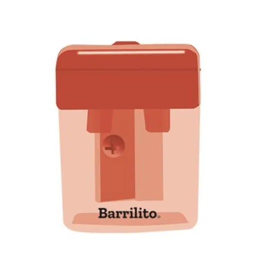 Sacapuntas de Plastico 1 Orificio con  Deposito Barrilito