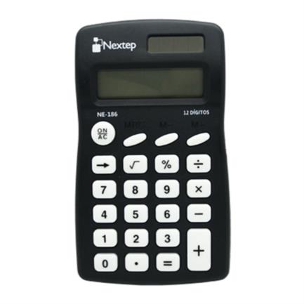 Calculadora 12 Digitos Bolsillo Nextep Solar/Bateria