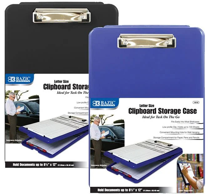 Tabla Con Clip De Plastico T/Carta con Caja Bazic