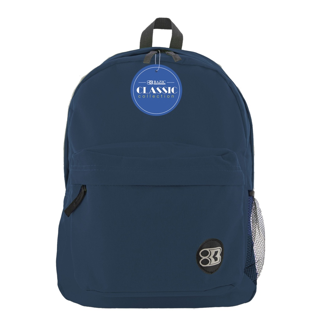 Mochila Básica 17'' Azul Marino Bazic