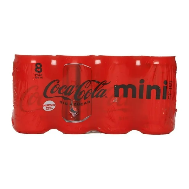 Refresco En Lata Coca-Cola Sin Azucar 235mL (Mini) C/8