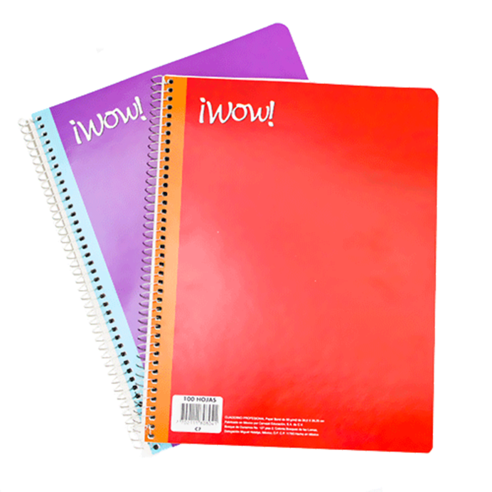 Cuaderno Espiral Profesional C7 Wow con 100 Hojas