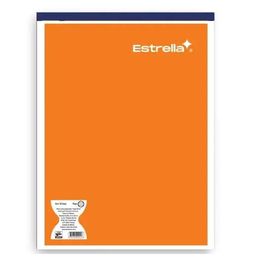 Block de Rayas Blanco Tamaño Carta 50 Hojas Estrella