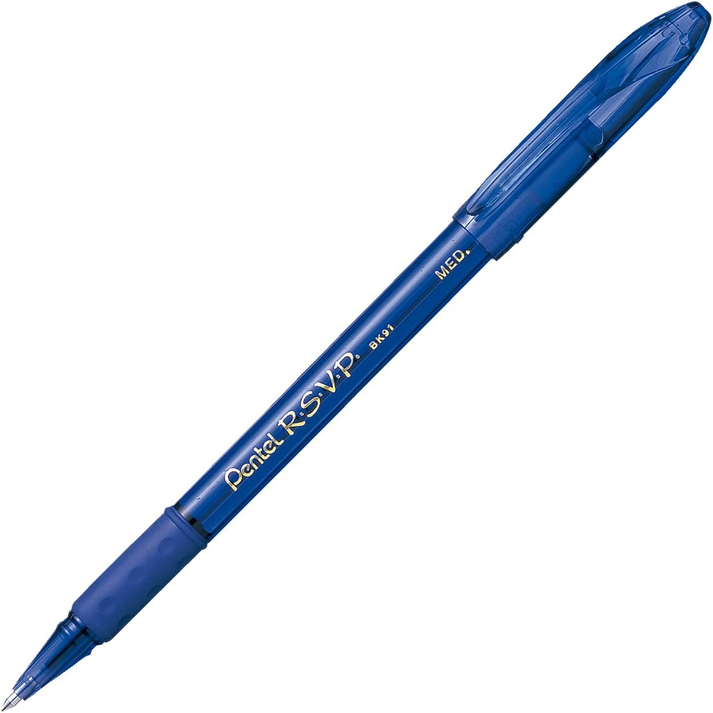 Pluma Pentel RSVP Punta Fina 0.7mm Azul 