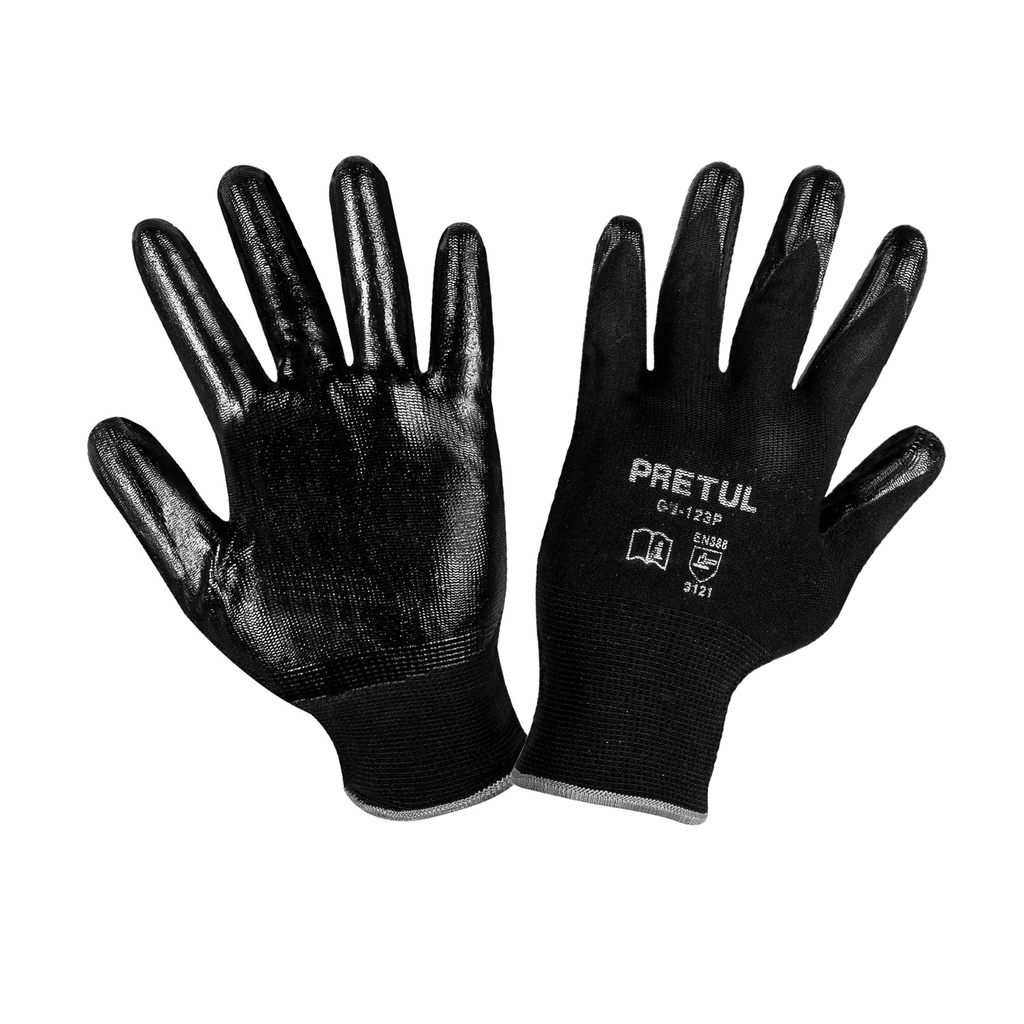 Guante Nylon Recubierto de Nitrilo Talla ''L'' Pretul 