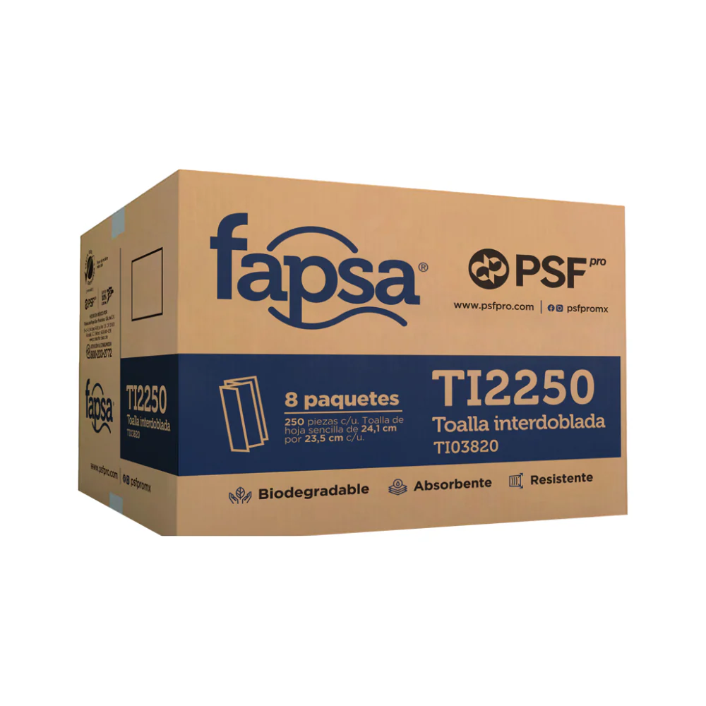 Toalla Interdoblada Blanca Fapsa TI2250