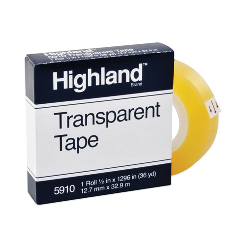 Cinta Adhesiva Transparente 1/2" x 1296" (33 m) Highland #5910