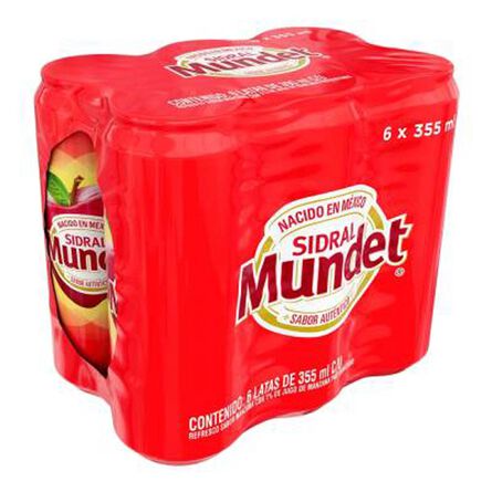 Refresco En Lata Sidral Mundet 355mL C/6