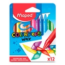 Crayon Estandar Redondo Color Peps Wax con 12 Maped