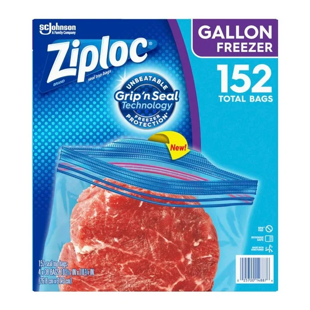 Bolsa de Plastico para Congelar con 152 Ziploc