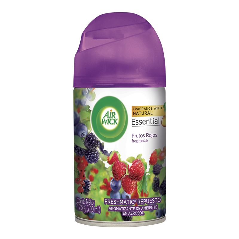 Aromatizante Air Wick en Aerosol Freshmatic Frutos Rojos 250 mL 