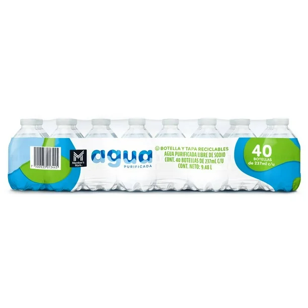 Botella de Agua 237mL C/40 Members Mark  