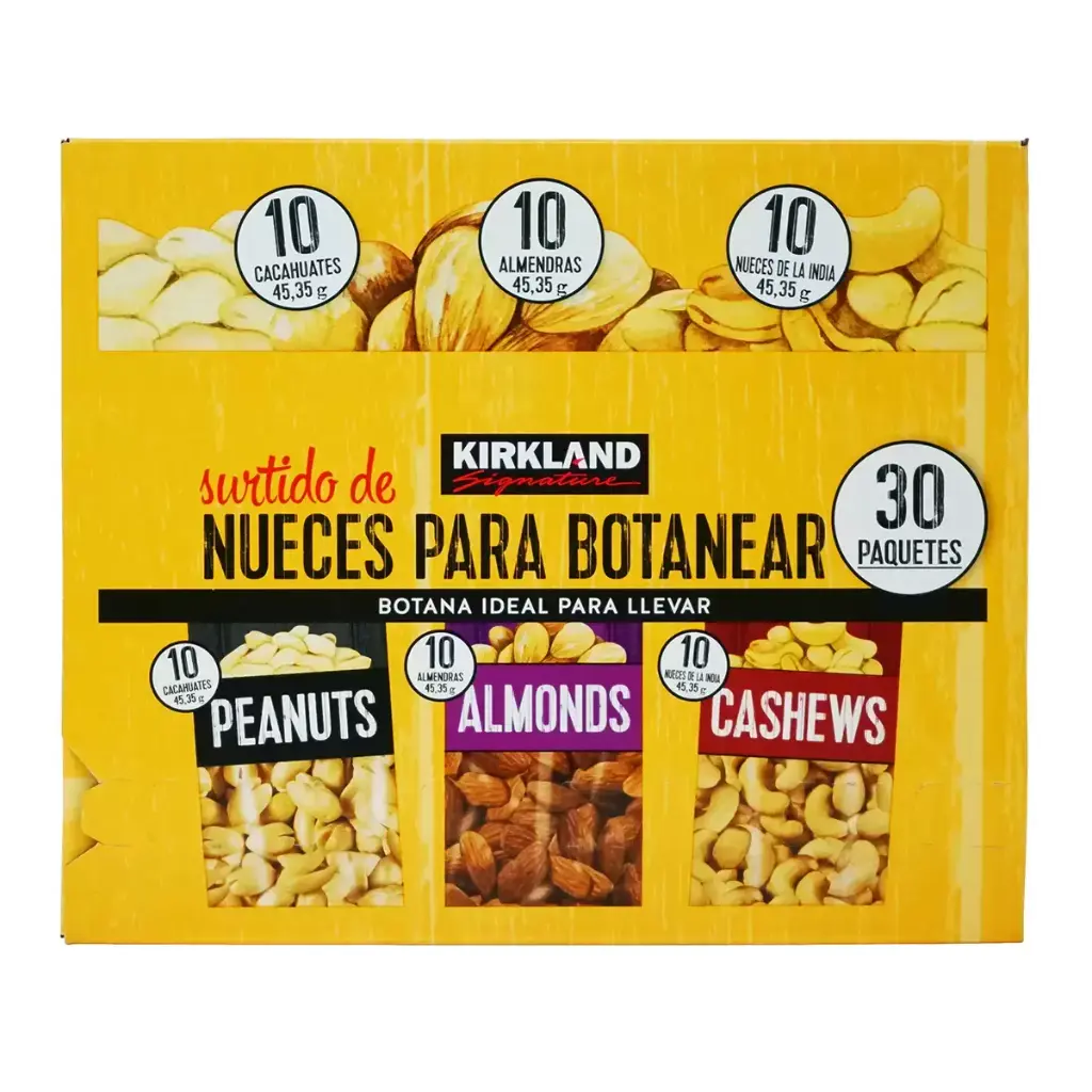 Nueces Surtidas con 30 Paquetes Kirkland